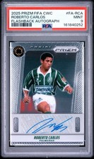 2025 PANINI PRIZM FIFA FLASHBACK AUTOGRAPHS ROBERTO CARLOS PSA 9 picture
