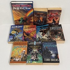 Vintage Lot of 10 Fantasy/Sci-Fi Books Forgotten Realms D&D Terry Brooks picture