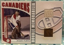 JACQUES PLANTE 2004-05 In The Game NHL Franchises Double Memorabilia Silver Habs picture