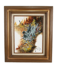 Native American Keith D Adams Original Painting Old Abandoned Wagon Painting picture