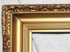 ANTIQUE FIT 17 X 21 ORNATE PICTURE FRAME WOOD GOLD BAROQUE ART NOUVEAU VICTORIAN picture