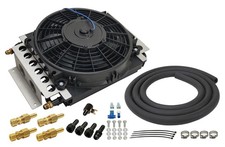 Derale 13900 Electra-Cool Remote Cooler Tube/Fin Copper/Alum 16-Row 1-Fan Kit picture