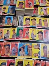 1958 Topps Baseball Lot - 250 Different Cards - W/ Ray Boone and Pedro Ramos picture