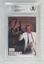 ROD STEWART SIGNED SLABBED BECKETT BAS COA ROCK POP MUSIC AUTOGRAPHED SINGER picture