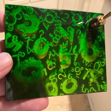 Hologram Pen Holder Display Number - 3.50 Inch x 3 Inch - Vintage - Photopolymer picture
