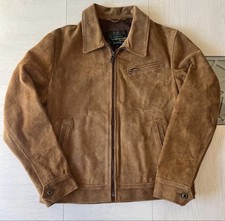 Schott “Duke” Suede Rough Out Cowhide Jacket – Brown/Tan – Size M  picture
