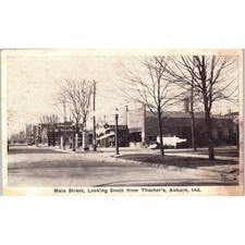 c1910 Main Street Looking South from Thatcher's Auburn IN Original Postcard PC10 picture