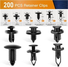 200Pcs Car Push Fender Clips Retainer Fasteners Bumper Rivet Assortment Kit picture