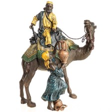 Bronze Sculpture of an Arab with a camel Art Viennese after Franz Bergman picture