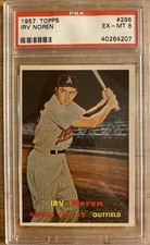 1957 Topps #298 Irv Noren PSA 6 EX-MT Kansas City A’s picture