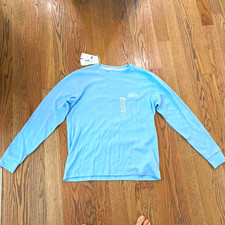 Lacoste Men's Blue Cotton Waffle Crew Neck Pullover Sweater Long Sleeve M picture