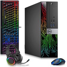 Dell RGB Gaming PC i5-7th 16GB RAM 256GB SSD AMD RX-550 RGBKB&M & Headphones W11 picture