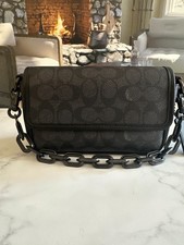 BN Coach Charter Flap Crossbody 18 in Signature dust bag included picture