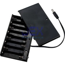 Eight/8X AA DIY Battery Holder Case Box 12V W/ Power Switch & Wire DC 2.1mm Plug picture