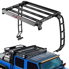 Roof Rack Cargo Basket For 2020-2026 Jeep Gladiator JT 4DR W/LED Lights Ladders picture
