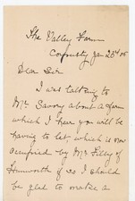 Antique 1905 Letter Corpusty Norfolk The Valley Farm Application C G Sands Filby picture