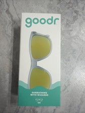 goodr Adult Sunbathing with Wizards Plastic Rectangle Sunglasses - Blue picture