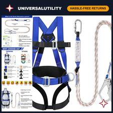 Safety Harness Fall Protection Kit - Roofing & Construction Work Gear, Adjustabl picture