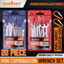 22PCS Combination Wrench Set Ignition Spanner Steel Tools Metric SAE Mini Small picture