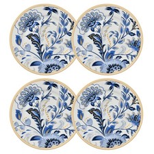 4-pc Melodie de Fleurs Dessert Plates Bone China Plates Blue Plates picture
