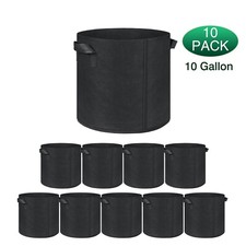 Grow Bags x10, 10 Gallon Plant Fabric Pots, Thick Nonwoven Aeration Nursery Pot picture