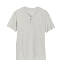 Old Navy Men’s Size XL ~ Light Gray Soft-Washed Short-Sleeve Henley T-Shirt NWT picture