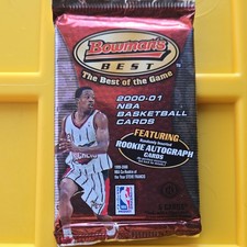 Topps 2000-01 Bowman's Best NBA Basketball Sealed Pack 5 Cards Rookie Autograph picture