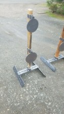 Collapsible Gong Target Stand W/2 New Adjustable Hangers & 1-6 , 1-8 Inch Gongs picture