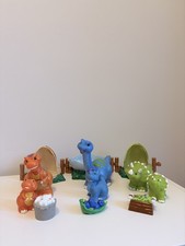 Three Complete Vintage Little People Dinosaur Families picture