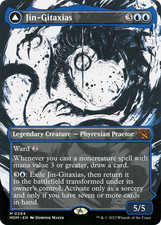 x1 Jin-Gitaxias // The Great Synthesis MOM MTG 294 SHOWCASE BORDERLESS MYTHIC 1x picture