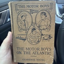 Vintage 1908 The Motor Boys Overland Clarence Young HC Cupples Leon Brown Rare picture