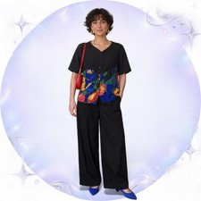 Vintage Koret Still-Life Fruit & Floral Button-Up Blouse picture
