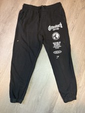Gymshark Sweatpants Mens Large Black Heavyweight Lifting Graphic Joggers Flawed picture