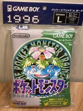 Pokémon Center Japan 1996 Pocket Monsters Green Venusaur Game Boy TShirt Pouch L picture
