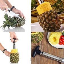 Handheld Pineapple Cutter w/Circular Blade Stainless Pineapple Corer Slicer 3'' picture