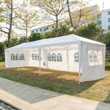 10'x30' Party Tent Wedding Commercial Gazebo Marquee Canopy W/5 Side Wall Awings picture
