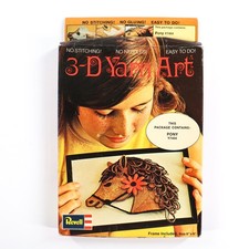 Vtg Revell 3-D Yarn Art Kit 1970s Pony Horse Y7404 Mid Century Wall Decor 6x8 picture