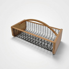 Large Wooden Garden Hod Harvest Basket Outdoor Fruit Vegetable Picking Picnic picture