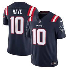 NEW Drake Maye New England Patriots Nike Vapor F.U.S.E. Stitched Limited Jersey picture