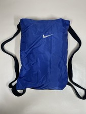 Vintage Y2K Nike Packable Stadium Fleece Blanket Blue Black Carry Bag picture