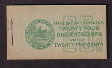 1927 Franklin 1c BK75 25c booklet (4 Sc 632a panes) BC5A complete mint picture