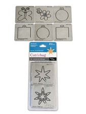 Provo Craft Cuttlebug Die Lot 8 Dies Butterfly Flower Tags Starburst picture