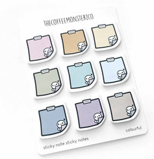 NEW TCMC The Coffee Monsterz Co Sticky Note Sticky Notes, Colorful picture