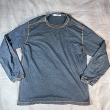Jake Agave Shirt Mens Large Dark Navy Long Sleeve Cotton USA Made picture
