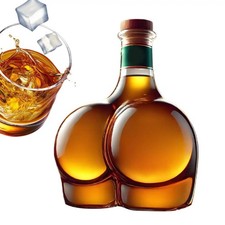 Peach Whiskey Bottle Funny Whiskey Unique Glass Set Whiskey picture