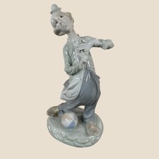 Vintage KPM 1984 Arnart Conte Porcelain Clown Figurine Sad Face Lladro Style 9