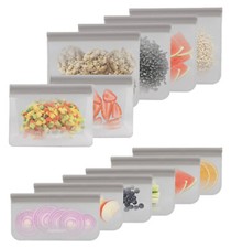 Cuisinart Reusable Silicone Food Storage Bags, 12 Pack Grey picture