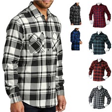 Mafoose Men's Button Down Regular Fit Long Sleeve Plaid Flannel Casual Shirt picture