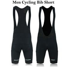 Mens Cycling Bib Shorts Italian Fabric Gel Padded with Pockets Road MTB Bike picture