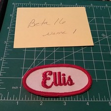 Vintage Name Jacket Patch Personalized Employee Work Uniform Shop Ellis picture